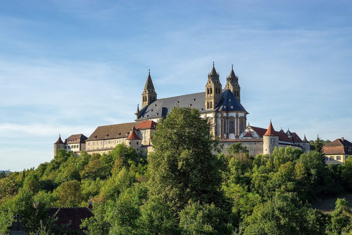 Schwäbisch Hall - Comburg - Südostansicht aus dem Tal
