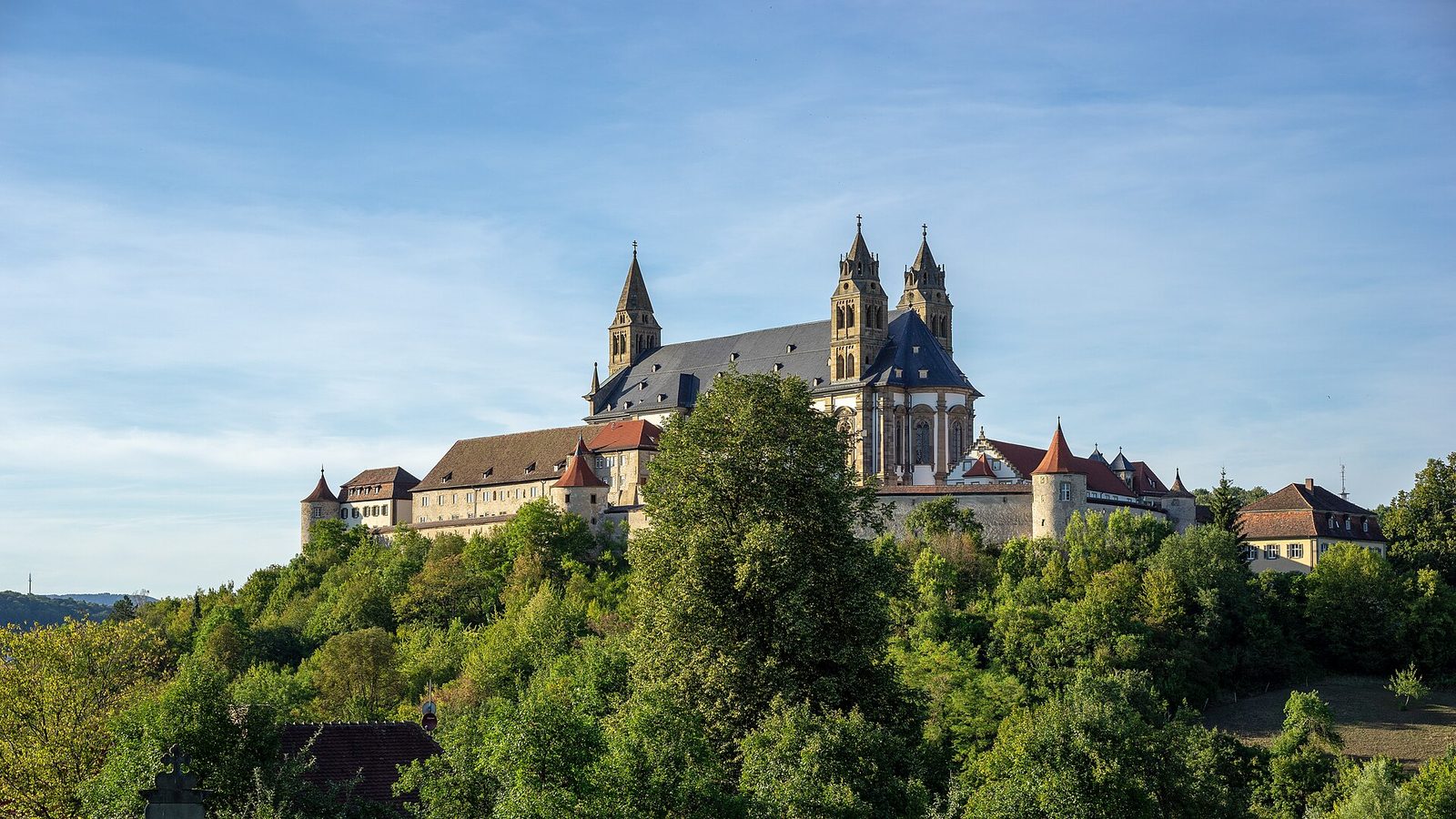 Schwäbisch Hall - Comburg - Südostansicht aus dem Tal
